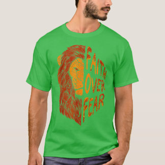 Camiseta Fair Over Fear Christian Lion Judah Faith Christia