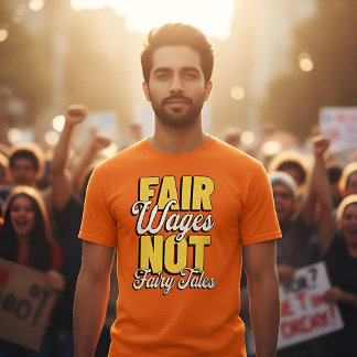 Camiseta Fair Wages Not Fairy Tales Activist Statement