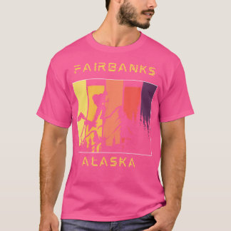 Camiseta Fairbanks Ak Distante Design De Montanha E