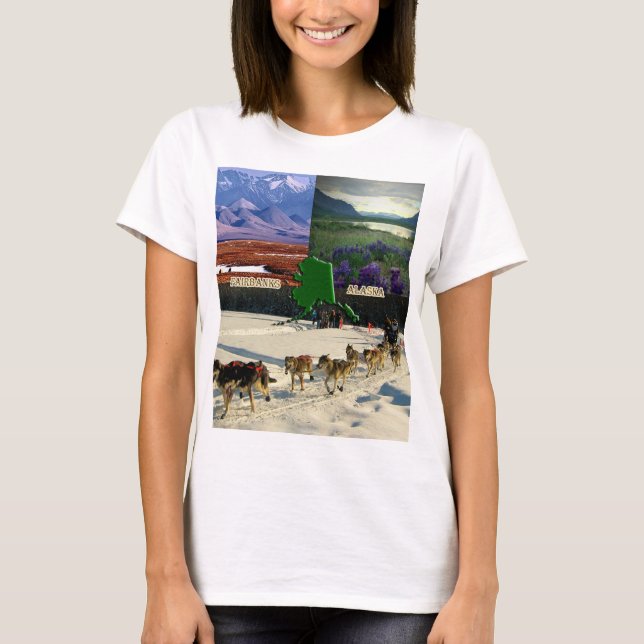 Camiseta Fairbanks, Alaska Collage (Frente)