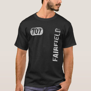 Camiseta Fairfield Califórnia 707 Código de Área Vintage Re