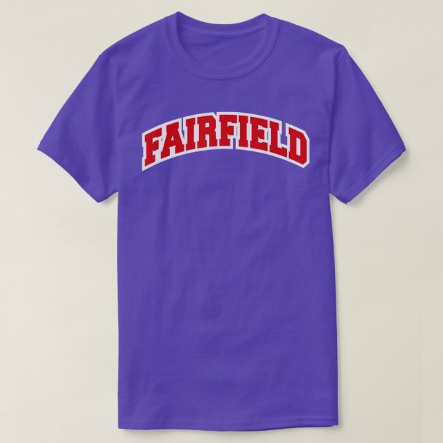 Camiseta Fairfield Connecticut Varsity Style Vintage (Frente do Design)
