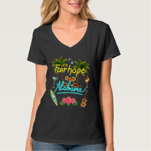 Camiseta Fairhope Alabama Beach Summer Palm Surf Sun Set Pa