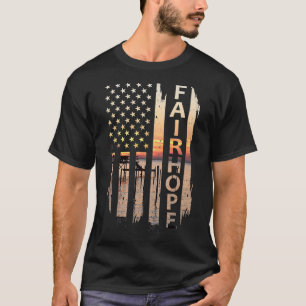 Camiseta Fairhope Alabama Summer Sunset American Flag Patri