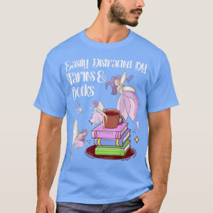 Camiseta Fairies e livros são facilmente distraídos por fan