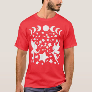 Camiseta Fairies Moon Phases Stars Silhout Fantasy
