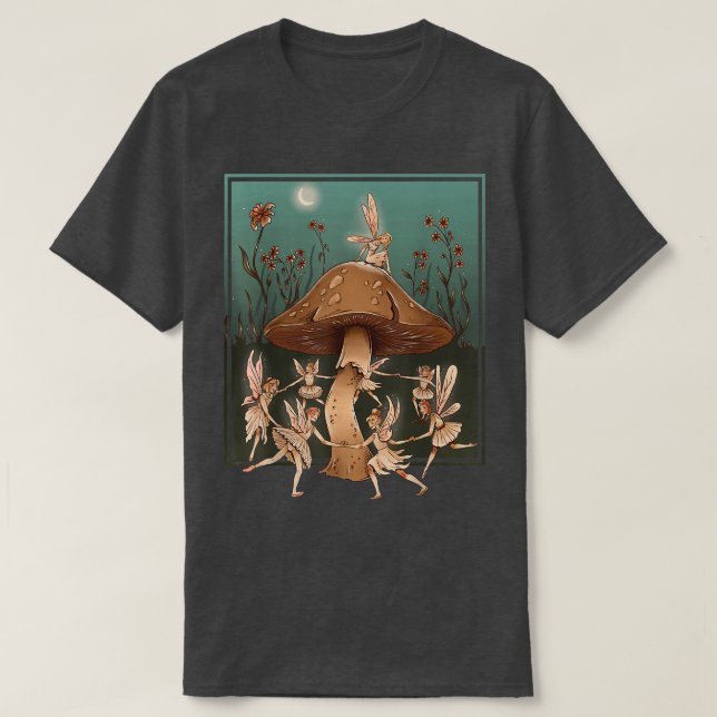 Camiseta Fairies Vintage Mushroom (Frente do Design)