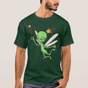 Camiseta Fairy Alien UFO Mystical Outer Space Alien Fairy L