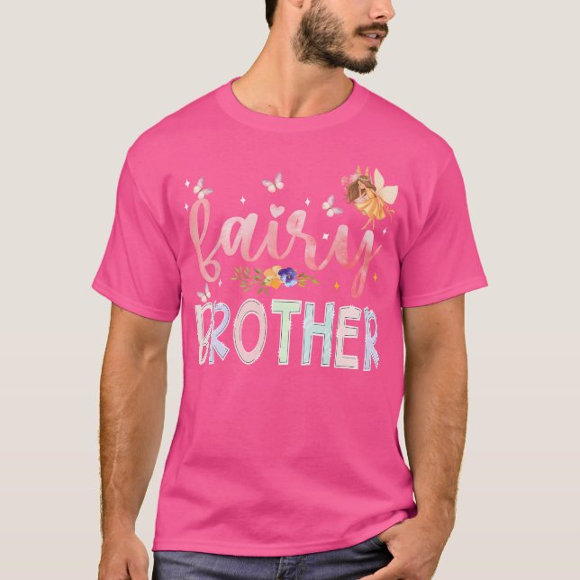 Camiseta Fairy Brother Magical Floral Birthday Girl Fairyta (Frente)