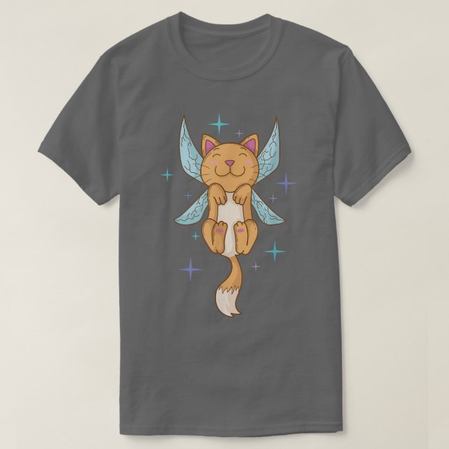 Camiseta Fairy Cat with Wings  (Frente do Design)
