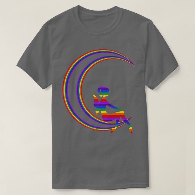 CAMISETA FAIRY CRECENT LUNAR MOON ART TE AMA À LUA (Frente do Design)