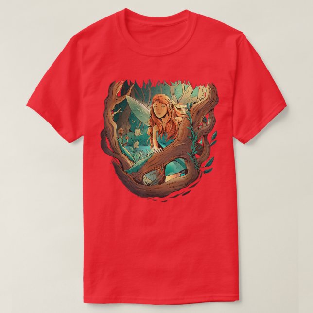 Camiseta Fairy Forest Fantasy Magic Tree (Frente do Design)
