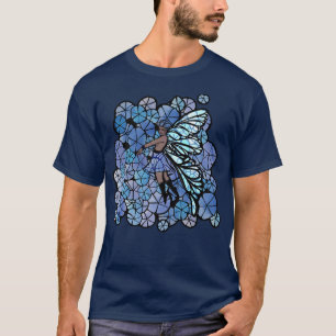 Camiseta Fairy Gardens Blue Floral Art me esqueceu não Fair