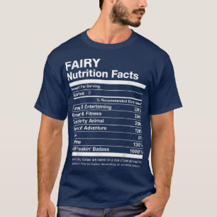 Camiseta Fairy Nutrition Facts Name (Fatos Nutricionais), D