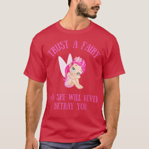 Camiseta Fairy Quote Cottagecore Rosa Para Menina Ou Mulher
