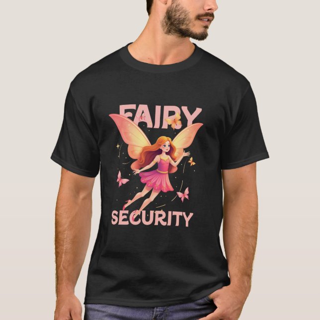 Camiseta Fairy Security Birthday Family Christmas Costume D (Frente)