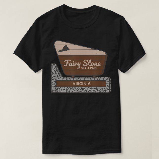 Camiseta Fairy Stone State Park Virginia VA Sinal de Boas-v (Frente do Design)