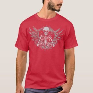 Camiseta Fairycore Aesética Gótica Faiy Wings Skeleton Fai