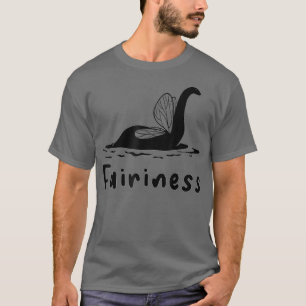 Camiseta Fairycore Aestética Fada Loch Ness Monster Fairin