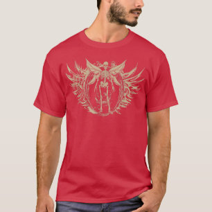 Camiseta Fairycore Aestética Gótica Asas Fadas Skeleton Fa