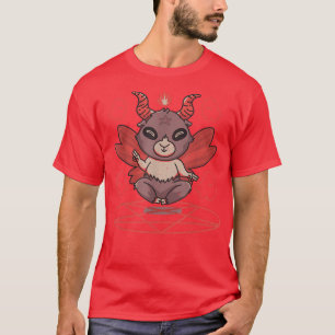 Camiseta Fairycore Aestético Chibi Fairy Baphomet Pentagram