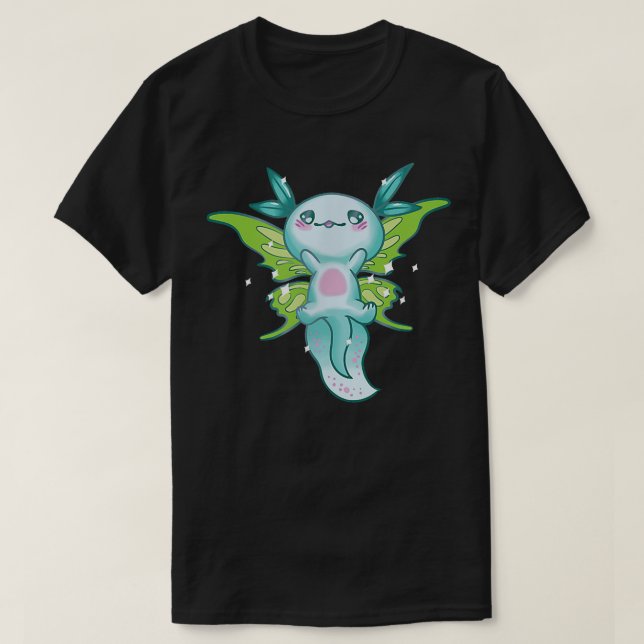 Camiseta Fairycore Aestético Cute kawaii Fairy Axolotl Faec (Frente do Design)
