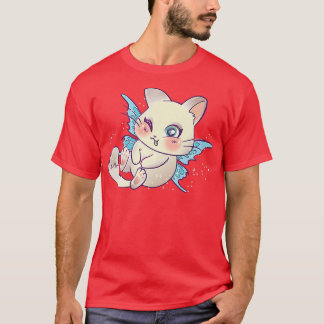Camiseta Fairycore Aestético Cute Kawaii Fairy Cat Faecore