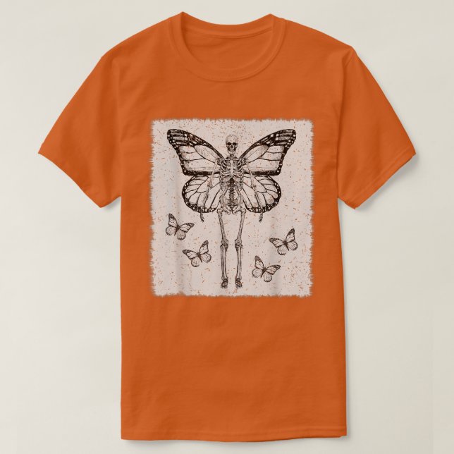 Camiseta Fairycore Aestético Gótico Engraçado Esqueleto Gót (Frente do Design)