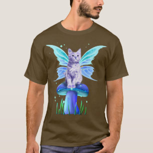 Camiseta Fairycore Aestic Cottagecore Fairy Cat Em Um Ônibu
