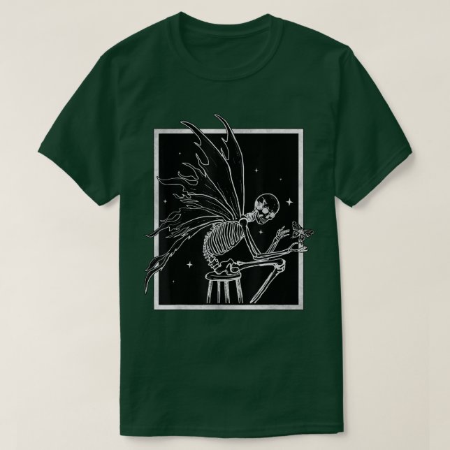 Camiseta Fairycore Aestic Skeleton Fairy Core Grunge (Frente do Design)