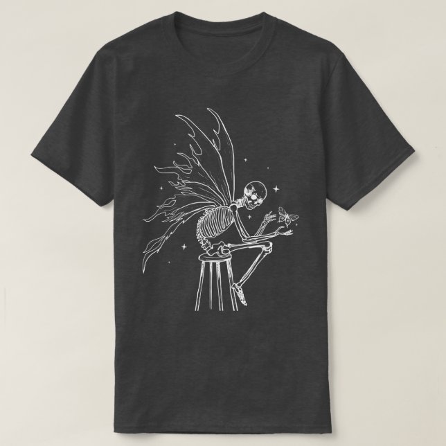 Camiseta Fairycore Aestic Skeleton Fairy Core Grunge (Frente do Design)