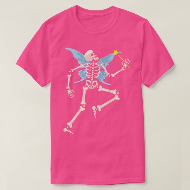 Camiseta Fairycore Aestic Skeleton Fairy Grunge Gótico (Frente do Design)