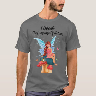 Camiseta Fairycore Eu Falo A Língua Das Fadas Da Natureza