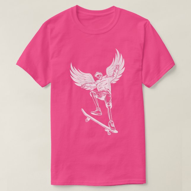 Camiseta Fairycore Skeleton Skate Grunge Fairy Aest (Frente do Design)
