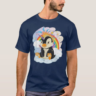 Camiseta Fairytale Bird Penguincorn Rainbow Animal Penguin 