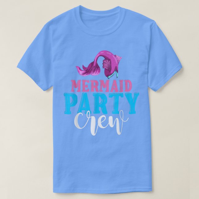 Camiseta Fairytale Fantasy Criou Mermaid Party Crew Merm (Frente do Design)