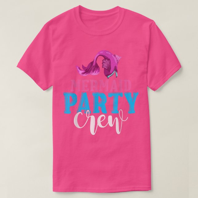 Camiseta Fairytale Fantasy Criou Mermaid Party Crew Merm (Frente do Design)