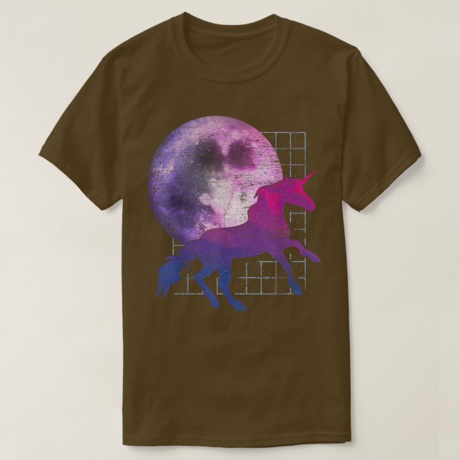 Camiseta Fairytale Full Moon Magical Animal Fantasy Vaporwa (Frente do Design)