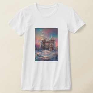 Camiseta Fairytale World, Castelo de inverno, Castelo de Ne