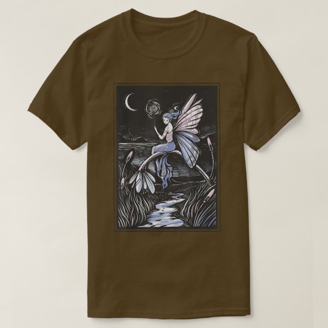Camiseta Fairywave Faecore Fairy Night Fairycore Fantasy Mã (Frente do Design)