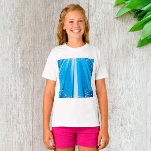 Camiseta Faísca de Starburst Azul com Raios Luminosos