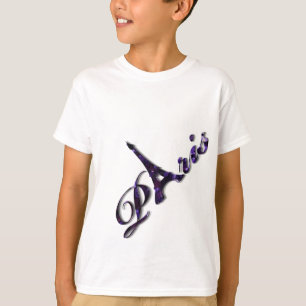 Camiseta Faísca do brilho do Sequin da torre Eiffel de