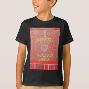 Camiseta Faísca e brilho: Feriado Feliz do Coração Vermelho
