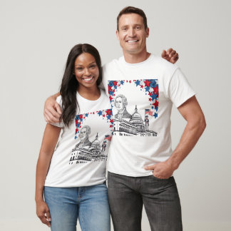Camiseta Faíscas douradas de julho branco