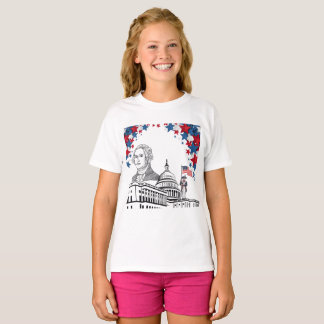 Camiseta Faíscas douradas de julho branco