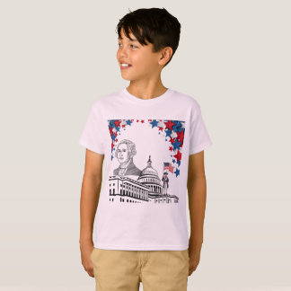 Camiseta Faíscas douradas de julho rosa pálido