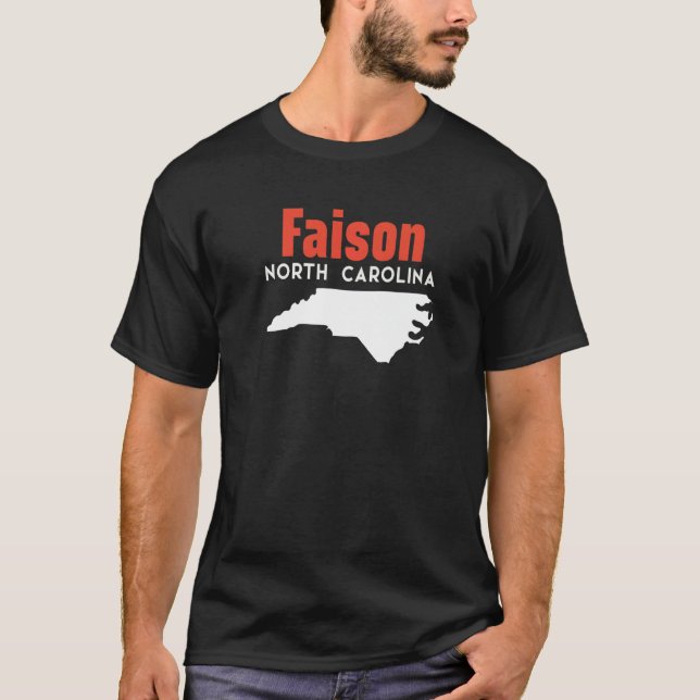 Camiseta Faison North Carolina Estados Unidos Viagem (Frente)