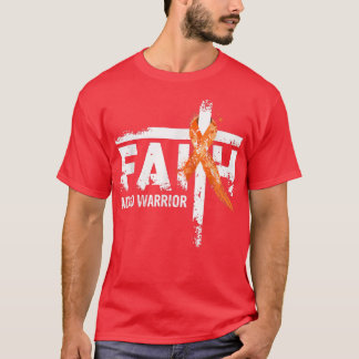 Camiseta Faith ADHD Consciência Laranja Fita Cristã Cruz