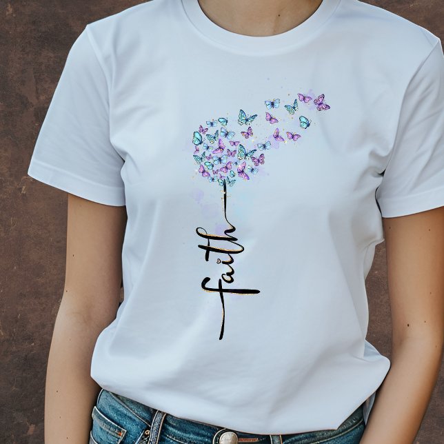 Camiseta Faith Butterfly | T-shirt cristã (Criador carregado)