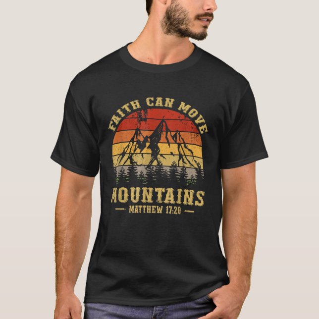 Camiseta Faith Can Move Mountains ChristianVintage (Frente)